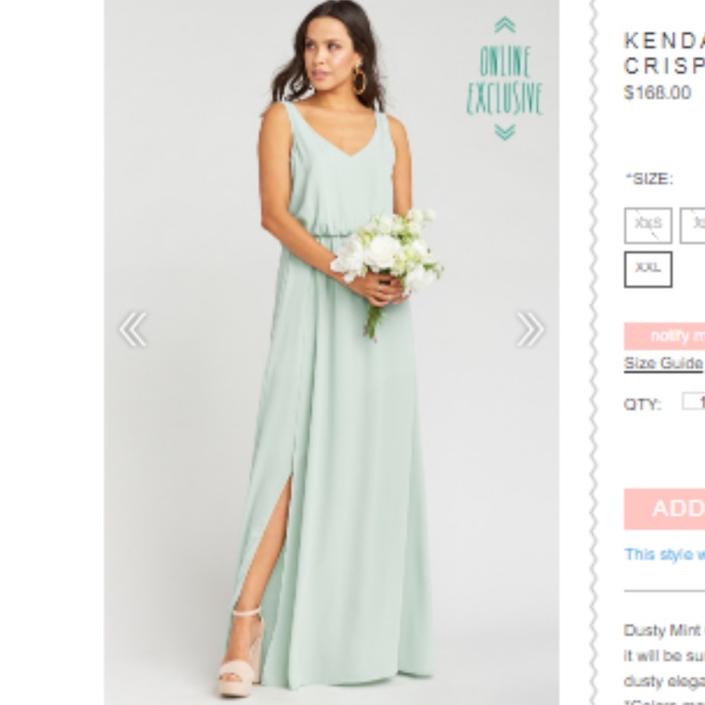 Show Me Your MuMu KENDALL DRESS ~ DUSTY MINT CRISP